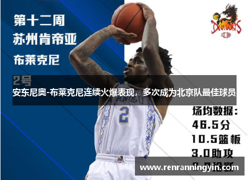 安东尼奥-布莱克尼连续火爆表现，多次成为北京队最佳球员